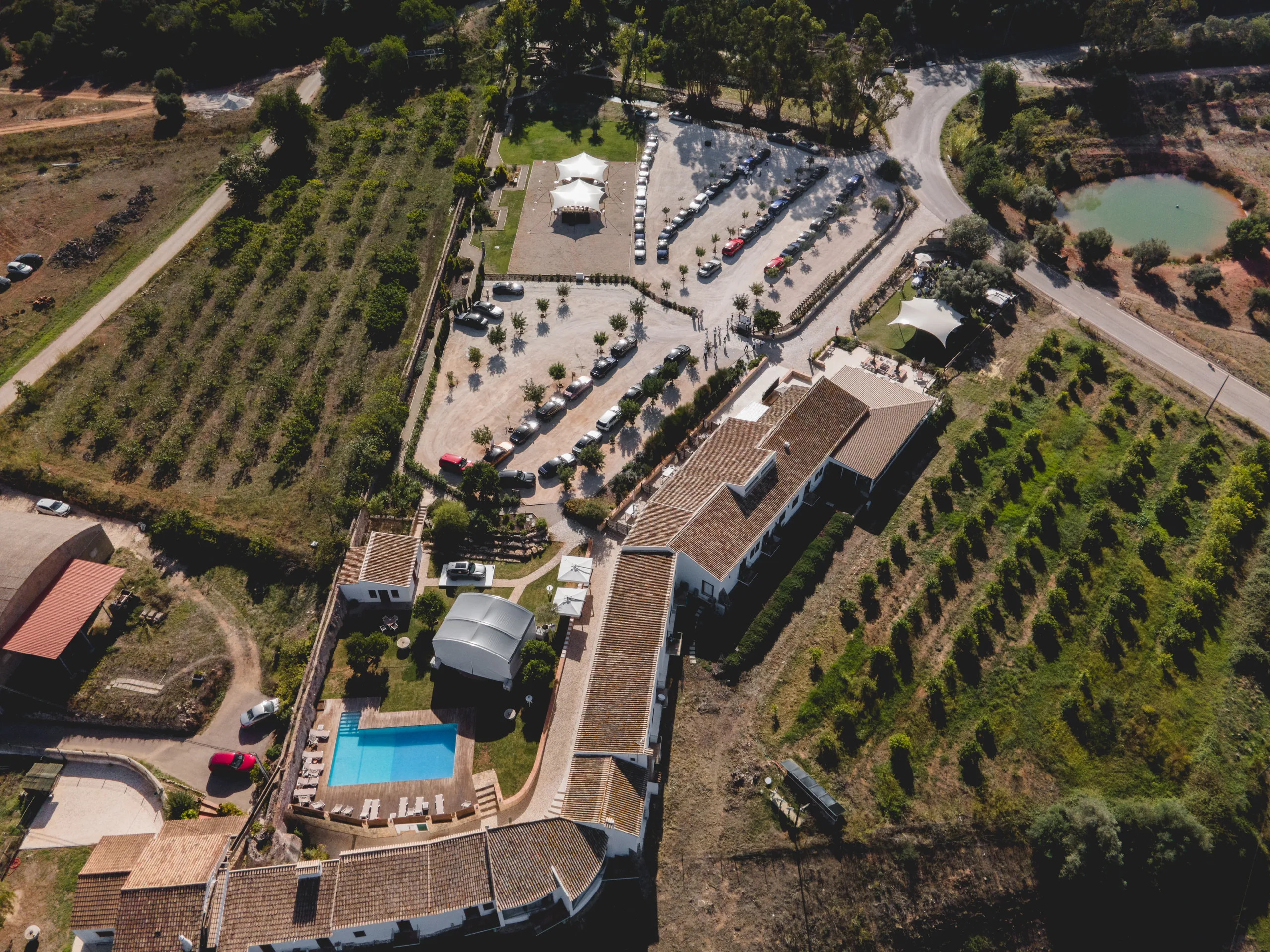 Luftbild der Quinta do Freixo im portugiesischen Inland, Veranstaltungsort der BMW M Driving Experience